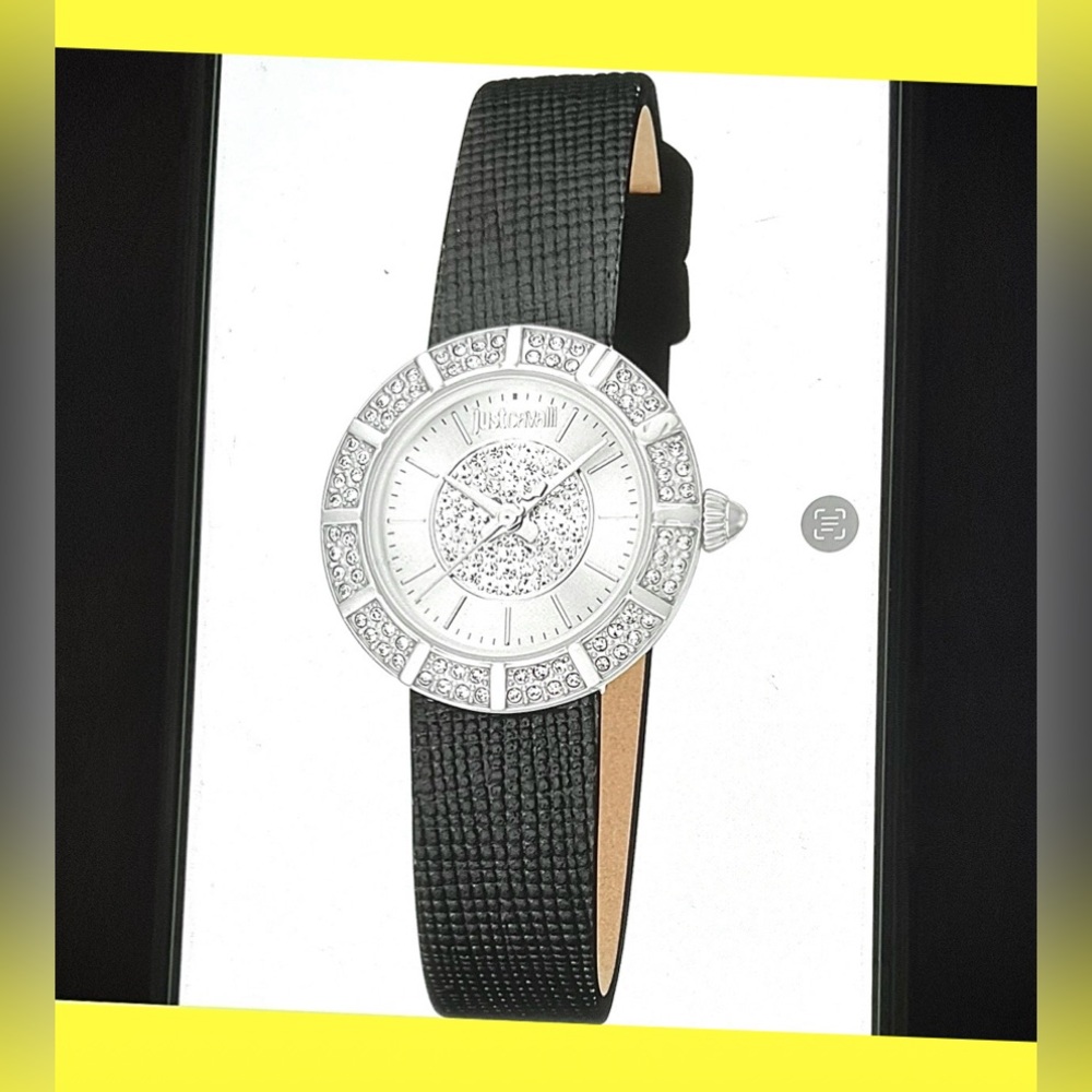 🌹HPx3🌹Authentic NEW Just Cavalli Glam Chic Diamond Quarts Watch Water Resistance